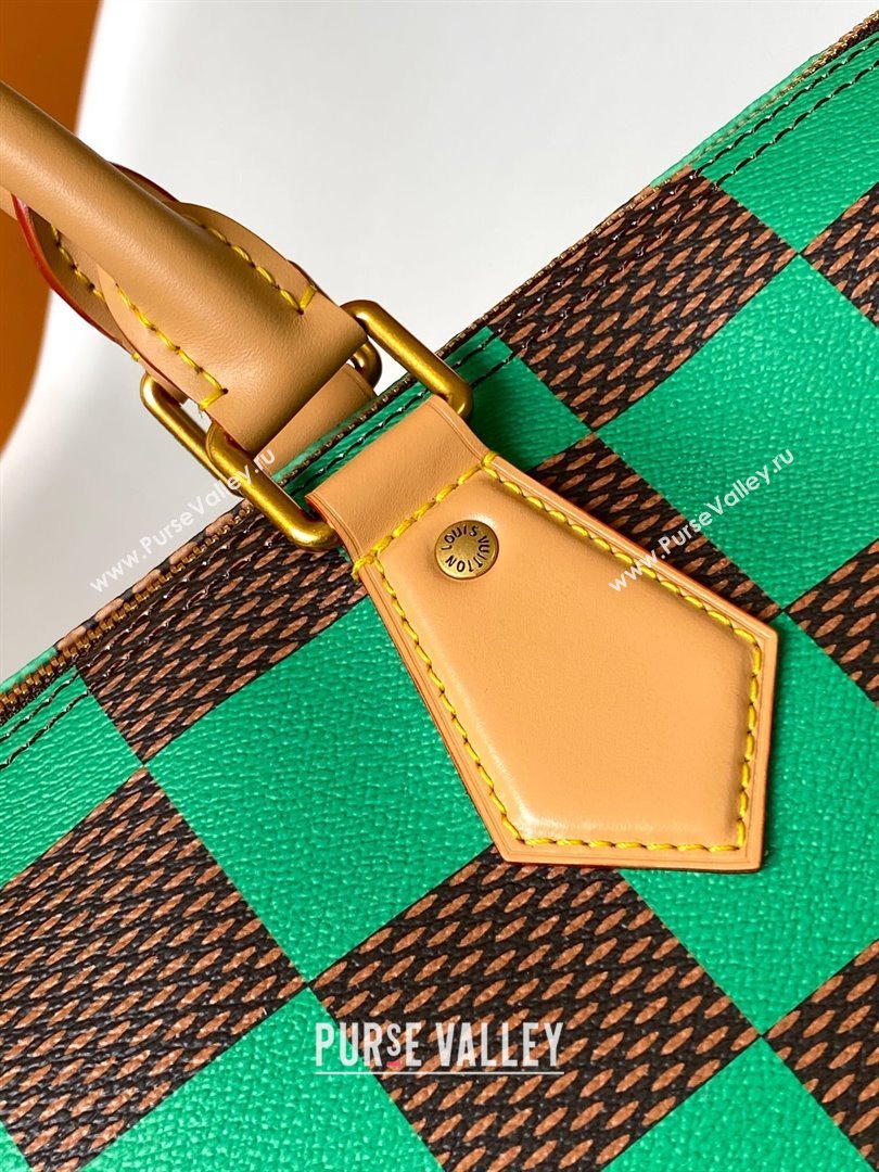 Louis Vuitton Speedy 40 Bandouliere Damier Pop in Damier Pop Coated Canvas N40579 Green 2024 (K-24072507)