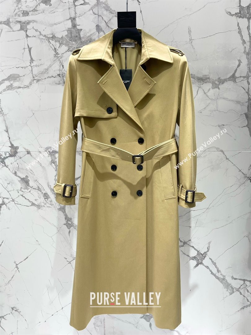 Saint Laurent Trench Coat S91909 Khaki 2024 (Q-24091909)