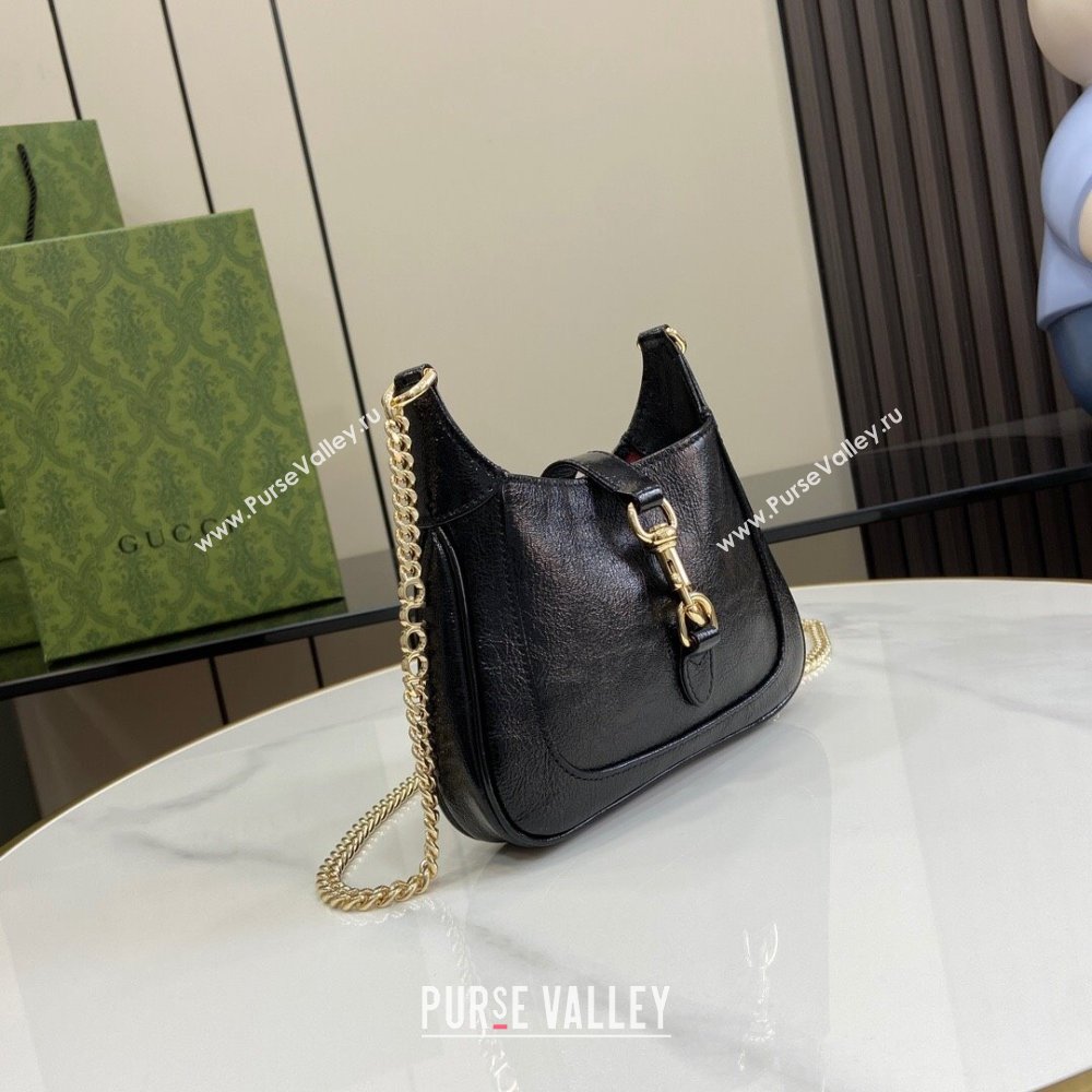 Gucci Jackie Notte Mini Bag in Patent Leather ‎782889 Black 2024 (XLU-24041110 )