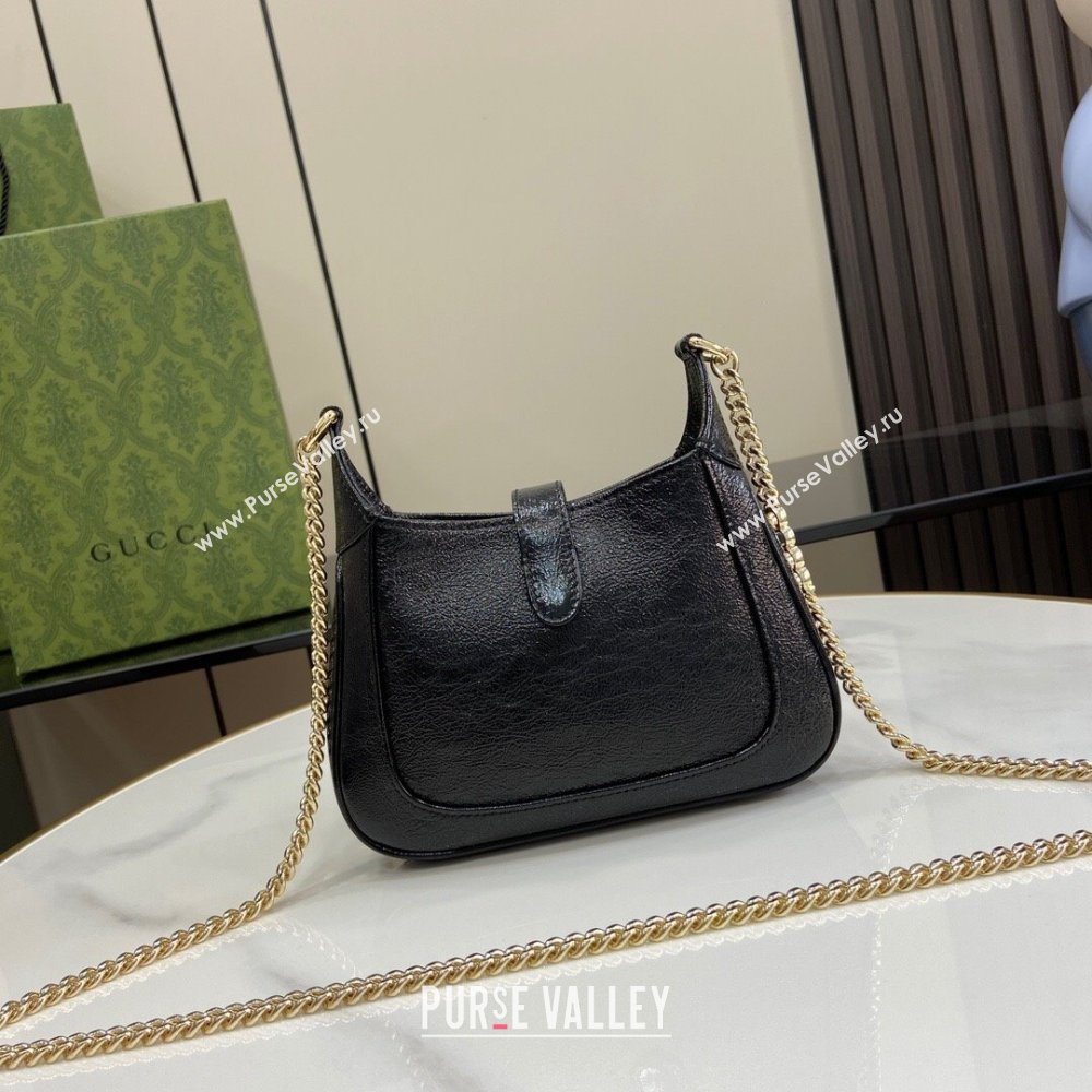 Gucci Jackie Notte Mini Bag in Patent Leather ‎782889 Black 2024 (XLU-24041110 )