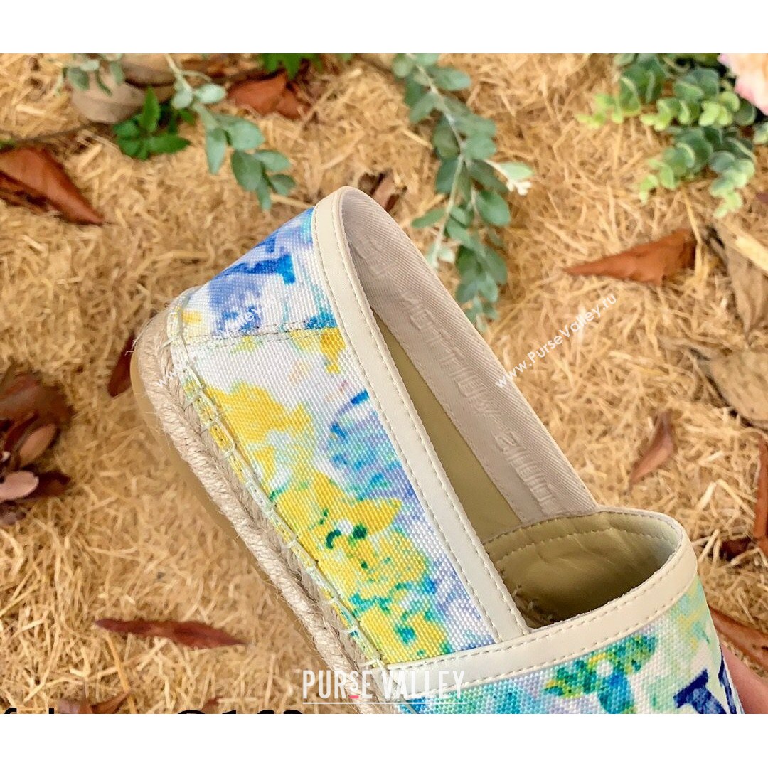 Louis Vuitton Watercolor Denim Espadrilles Blue 2021 (HB-21081260)