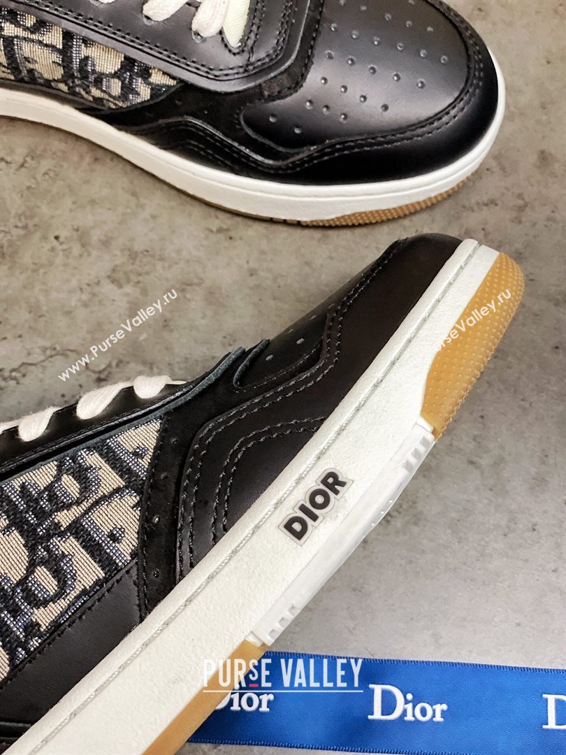 Dior B27 High-Top Sneakers in Black Calfskin and Oblique Jacquard 2020 (For Women and Men) (MD-20120344)