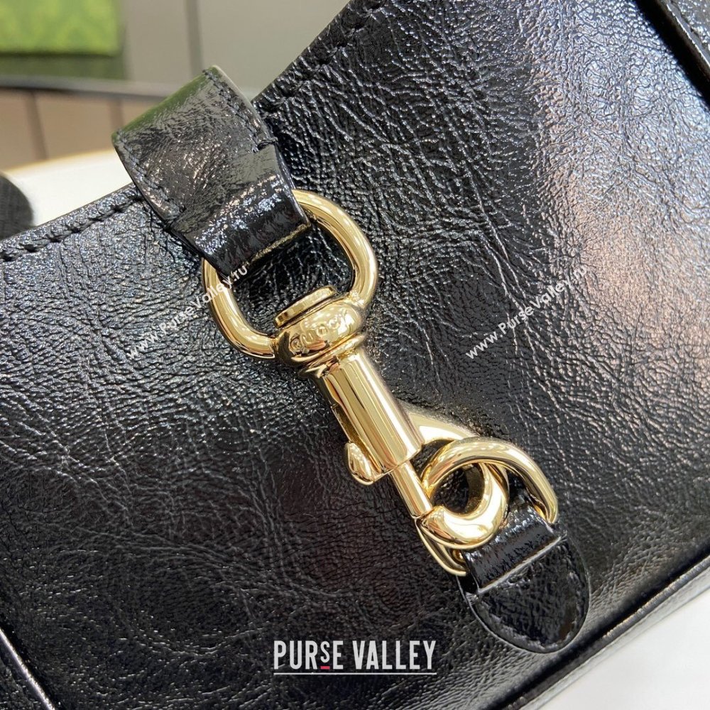 Gucci Jackie Notte Mini Bag in Patent Leather ‎782889 Black 2024 (XLU-24041110 )