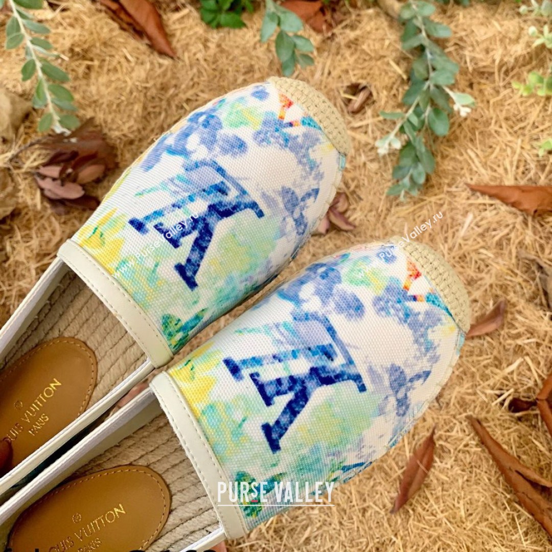 Louis Vuitton Watercolor Denim Espadrilles Blue 2021 (HB-21081260)