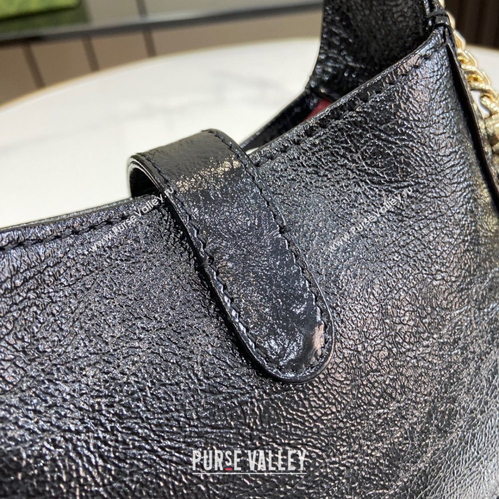 Gucci Jackie Notte Mini Bag in Patent Leather ‎782889 Black 2024 (XLU-24041110 )