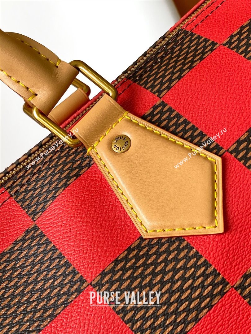 Louis Vuitton Speedy 40 Bandouliere Damier Pop in Damier Pop Coated Canvas N40580 Red 2024 (K-24072306)