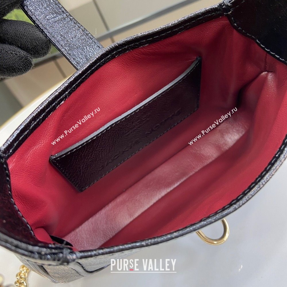 Gucci Jackie Notte Mini Bag in Patent Leather ‎782889 Black 2024 (XLU-24041110 )