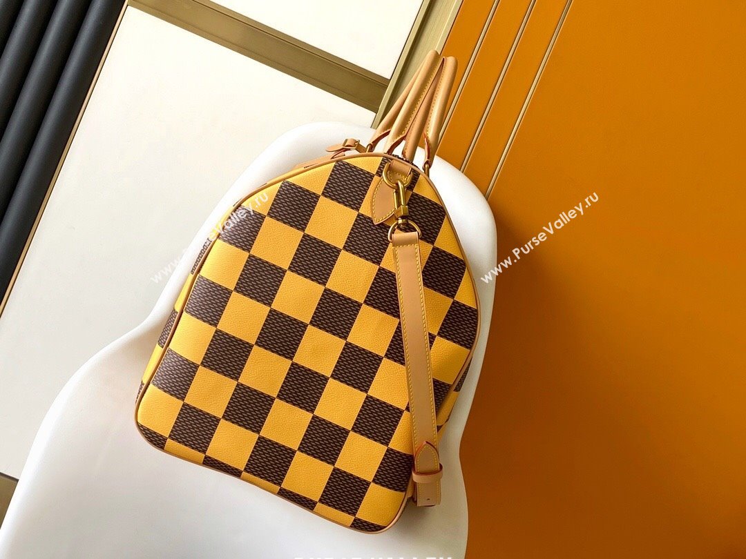 Louis Vuitton Speedy 40 Bandouliere Damier Pop in Damier Pop Coated Canvas N40578 Yellow 2024 (K-24072508)