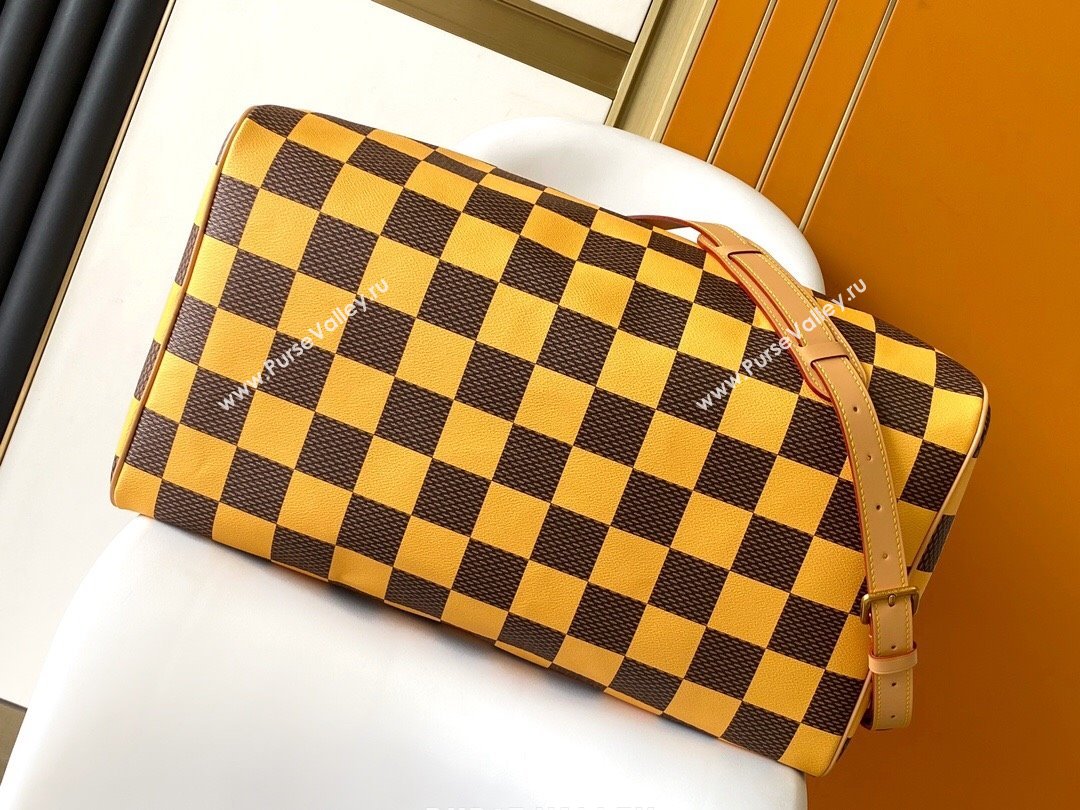 Louis Vuitton Speedy 40 Bandouliere Damier Pop in Damier Pop Coated Canvas N40578 Yellow 2024 (K-24072508)