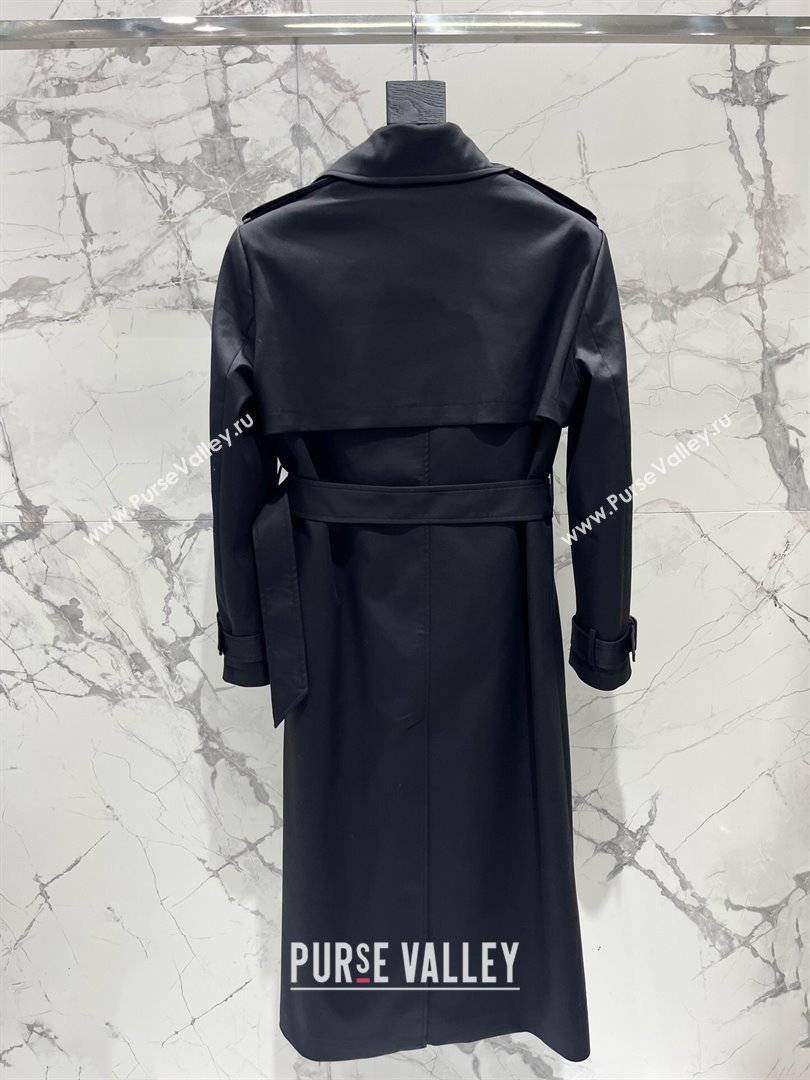 Saint Laurent Trench Coat S91910 Black 2024 (Q-24091910)