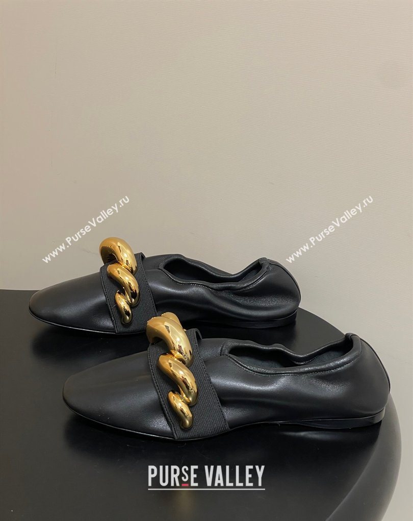 Alaia Jewel Slippers Flat in Leather Black 2026 AL020705 (MD-260207068)