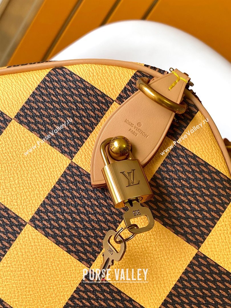 Louis Vuitton Speedy 40 Bandouliere Damier Pop in Damier Pop Coated Canvas N40578 Yellow 2024 (K-24072508)