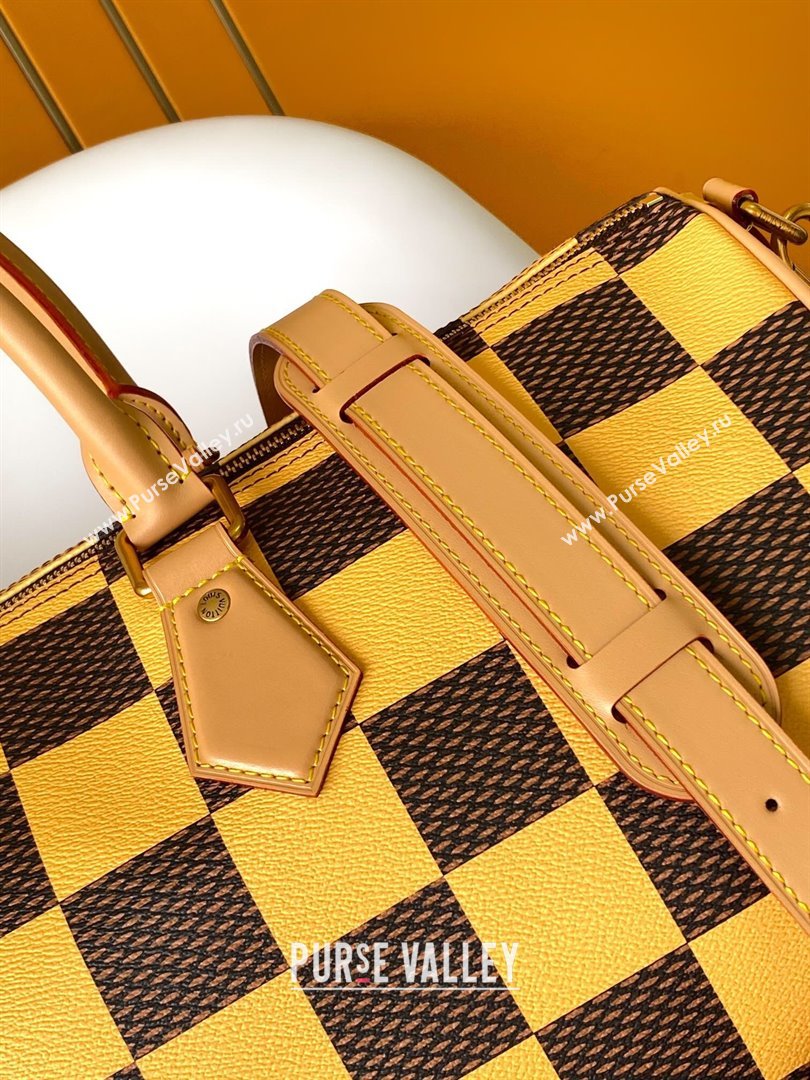 Louis Vuitton Speedy 40 Bandouliere Damier Pop in Damier Pop Coated Canvas N40578 Yellow 2024 (K-24072508)