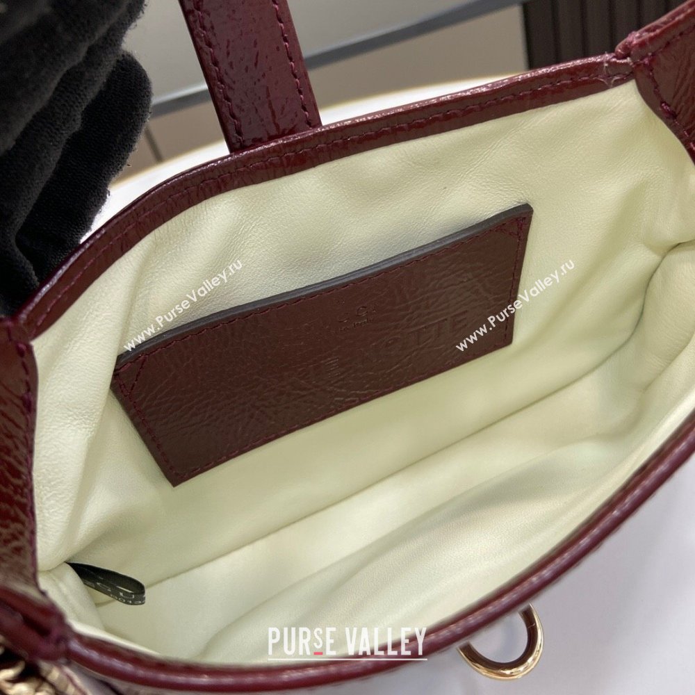 Gucci Jackie Notte Mini Bag in Patent Leather ‎782889 Burgundy 2024 (XLU-24041112)