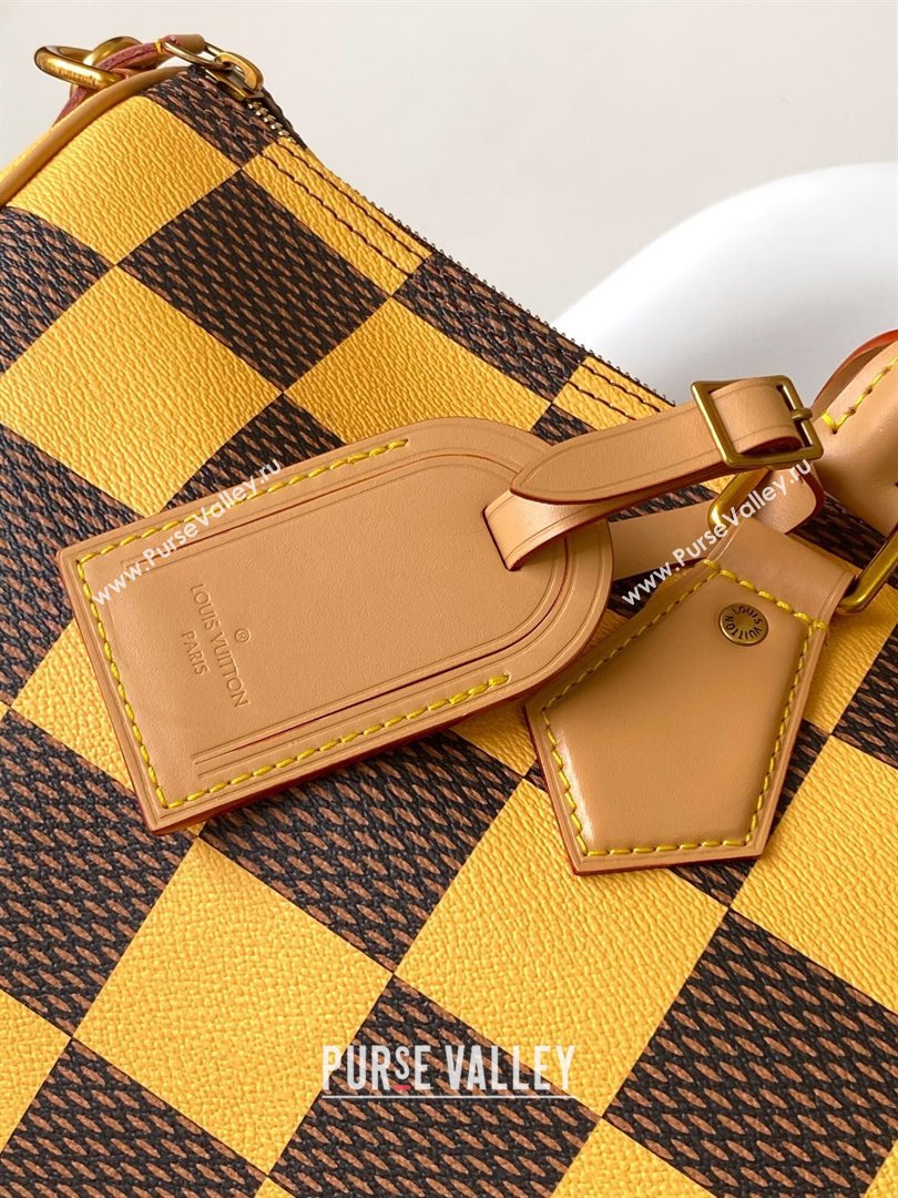 Louis Vuitton Speedy 40 Bandouliere Damier Pop in Damier Pop Coated Canvas N40578 Yellow 2024 (K-24072508)