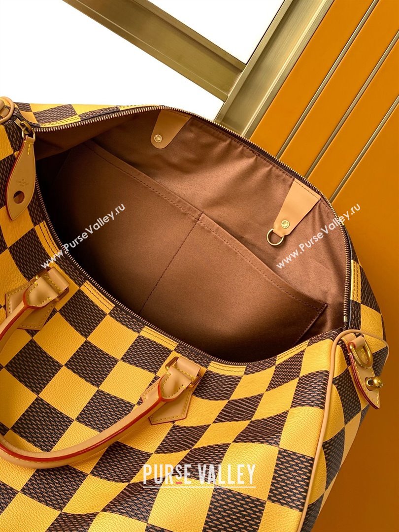 Louis Vuitton Speedy 40 Bandouliere Damier Pop in Damier Pop Coated Canvas N40578 Yellow 2024 (K-24072508)