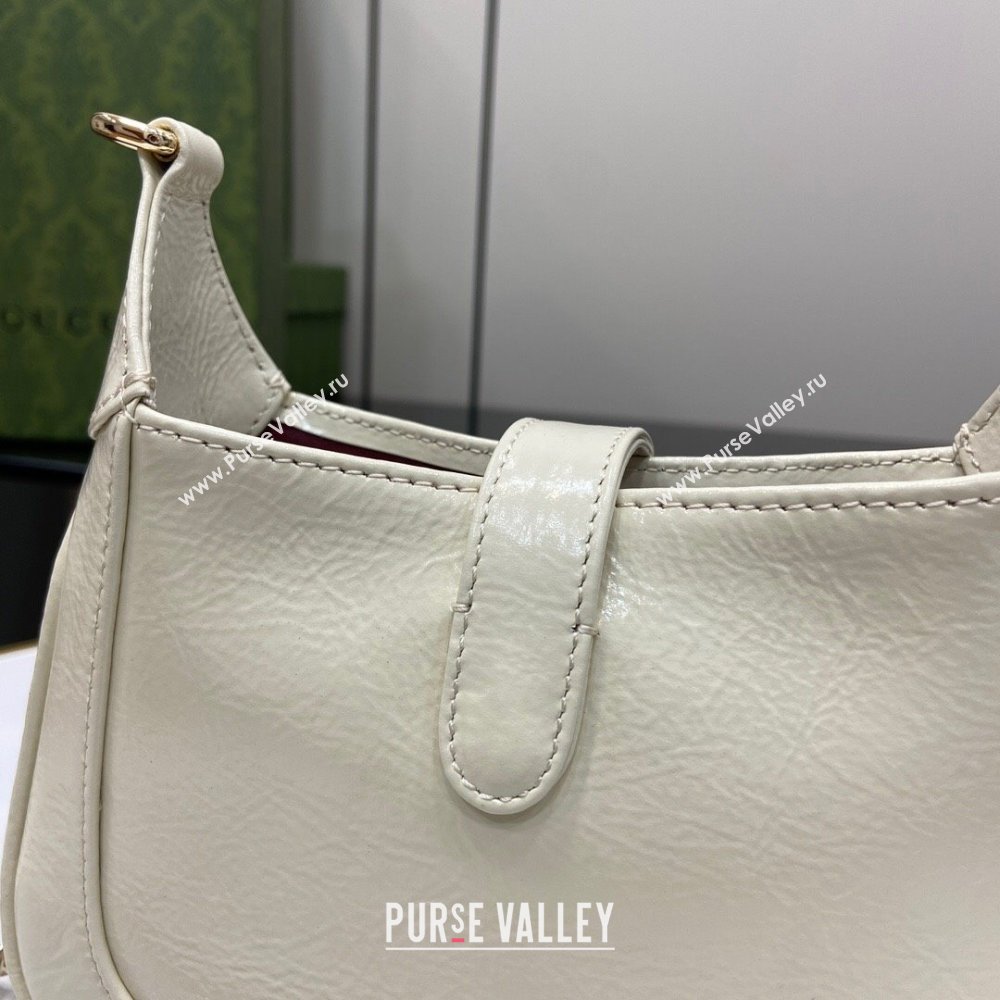 Gucci Jackie Notte Mini Bag in Patent Leather ‎782889 Ivory 2024 (XLU-24041113)