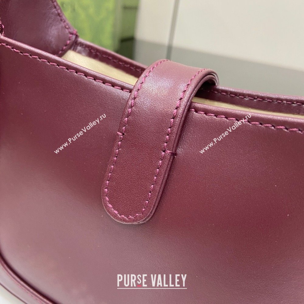 Gucci Jackie Notte Mini Bag in Smooth Leather ‎782889 Burgundy 2024 (XLU-24041114)