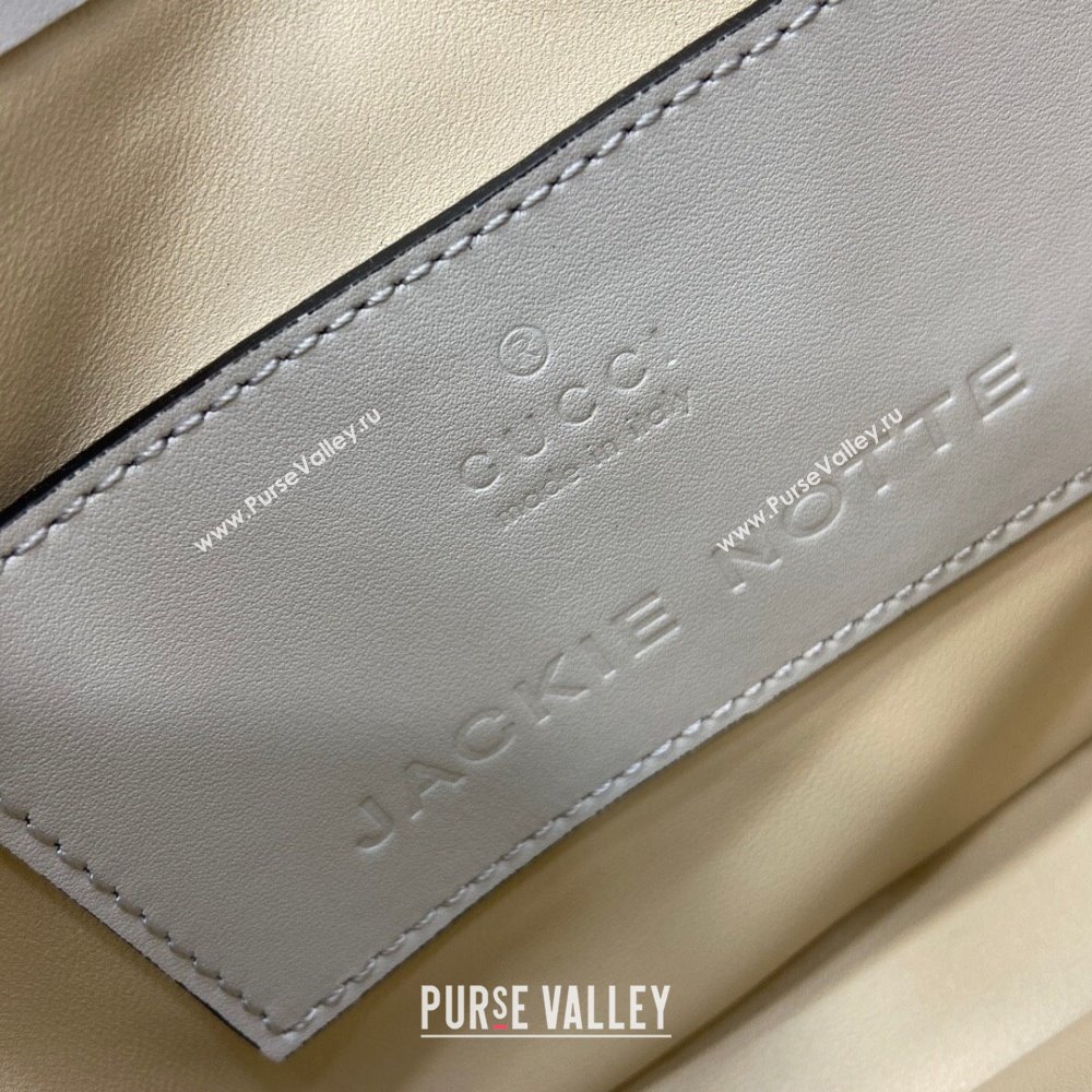 Gucci Jackie Notte Mini Bag in Smooth Leather ‎782889 Grey 2024 (XLU-24041116)