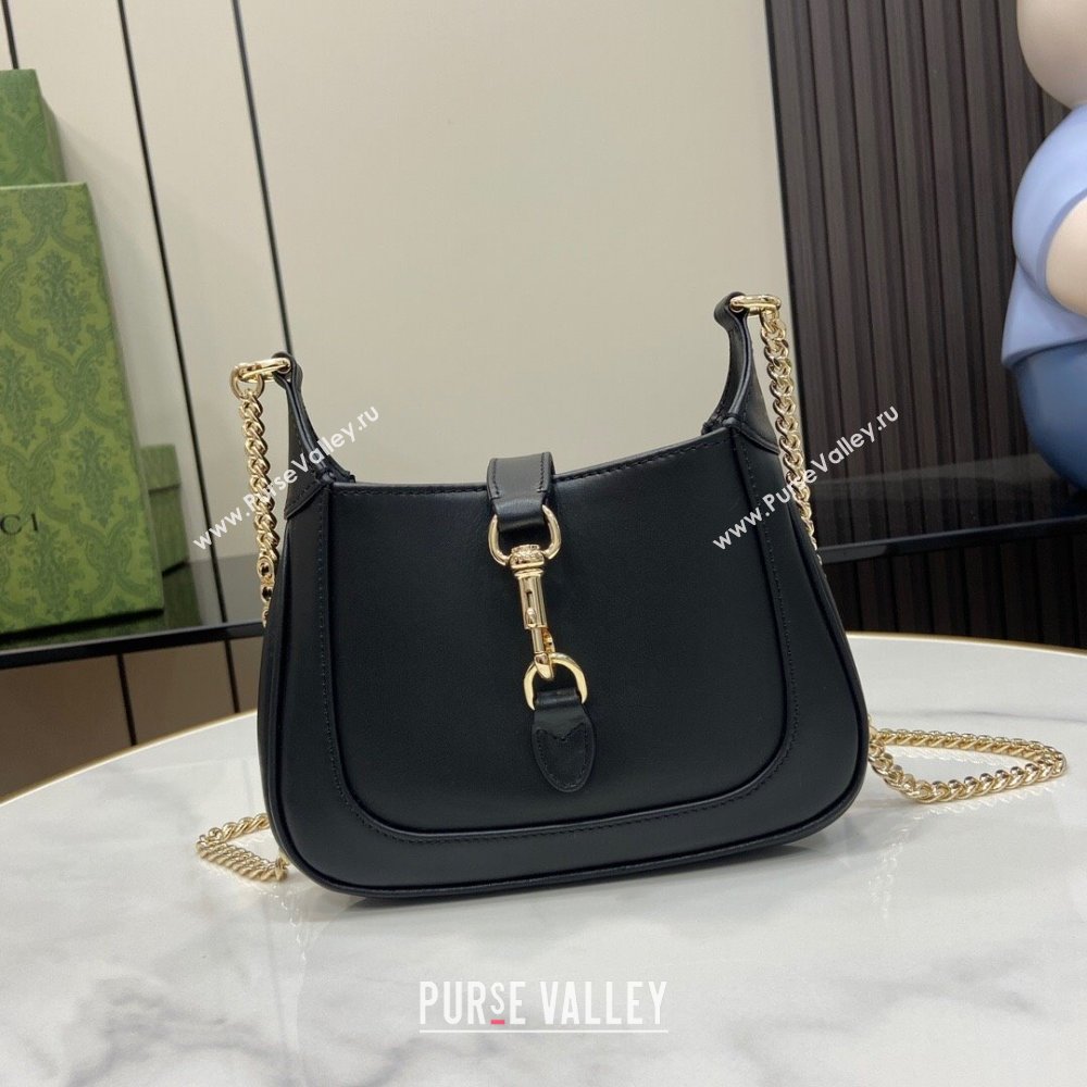 Gucci Jackie Notte Mini Bag in Smooth Leather ‎782889 Black 2024 (XLU-24041117)