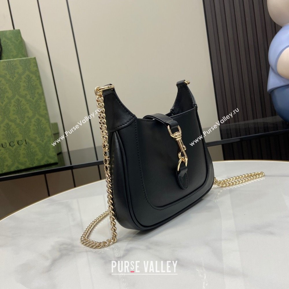 Gucci Jackie Notte Mini Bag in Smooth Leather ‎782889 Black 2024 (XLU-24041117)