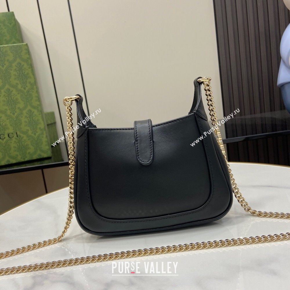 Gucci Jackie Notte Mini Bag in Smooth Leather ‎782889 Black 2024 (XLU-24041117)