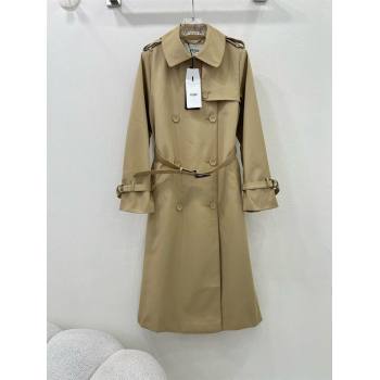 Burberry Trench Coat with Belt F91914 Khaki 2024 (Q-24091914)