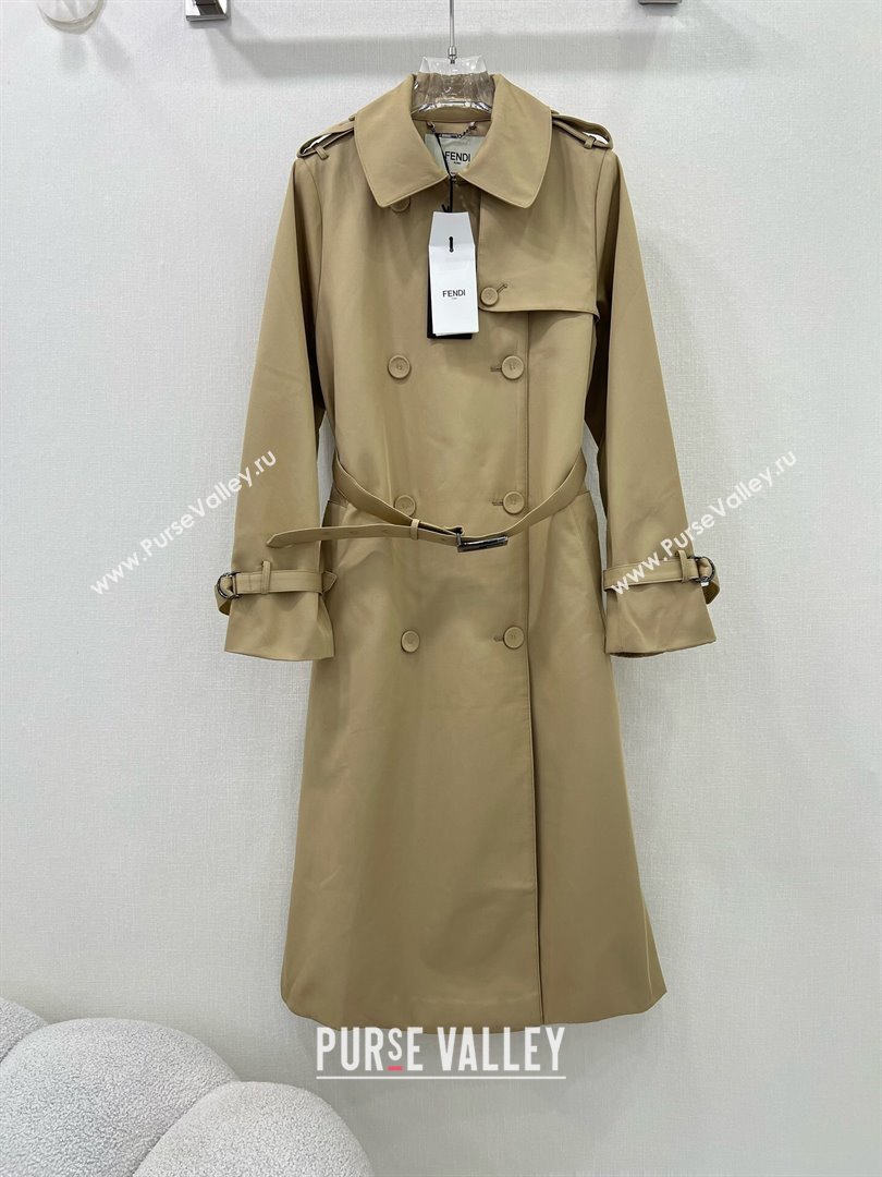 Burberry Trench Coat with Belt F91914 Khaki 2024 (Q-24091914)