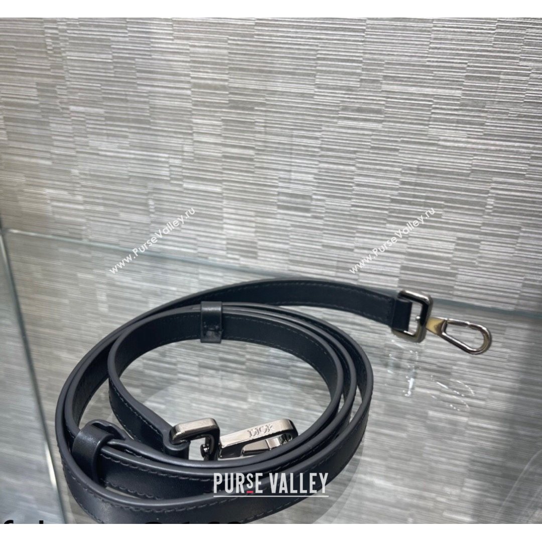 Dior Mens Lock Strap Clutch in Oblique Jacquard Canvas and Calfskin Black 2021 (XXG-21090702)