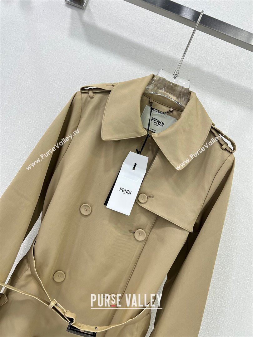 Burberry Trench Coat with Belt F91914 Khaki 2024 (Q-24091914)