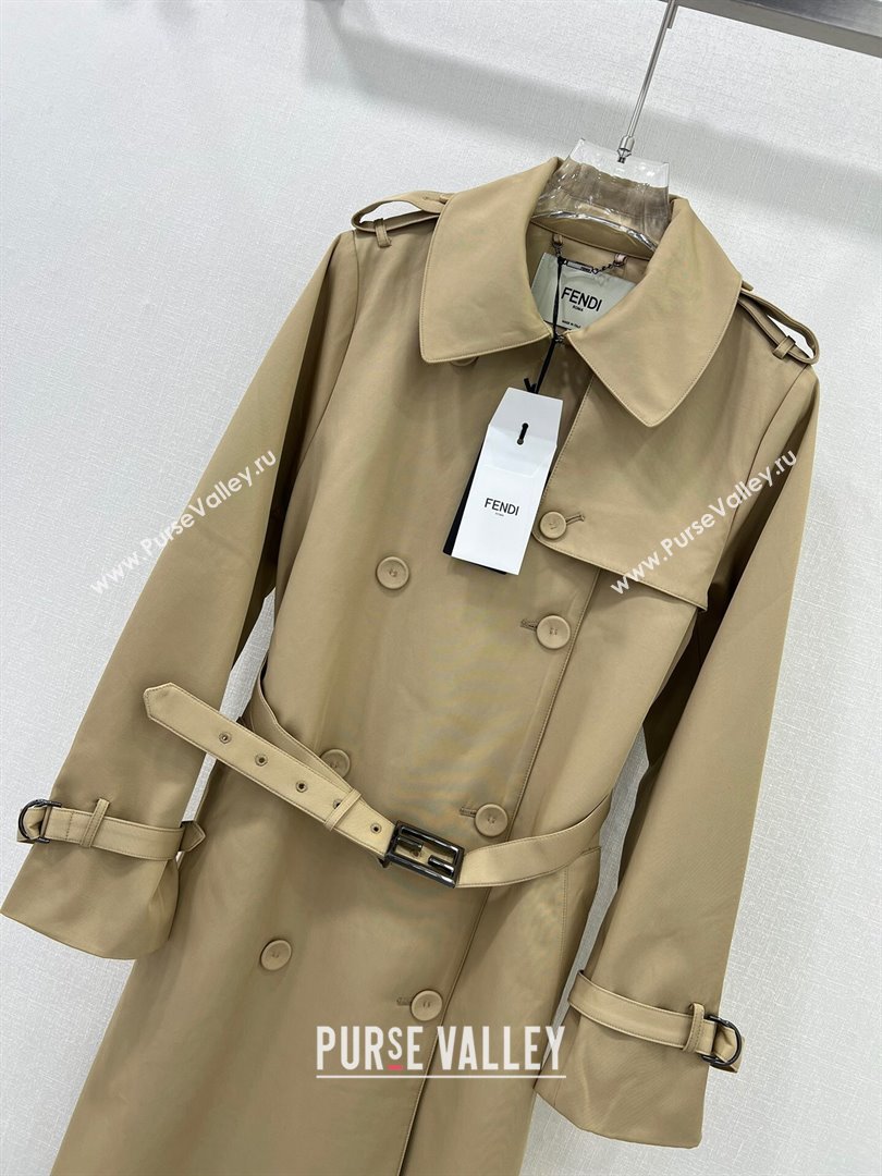 Burberry Trench Coat with Belt F91914 Khaki 2024 (Q-24091914)