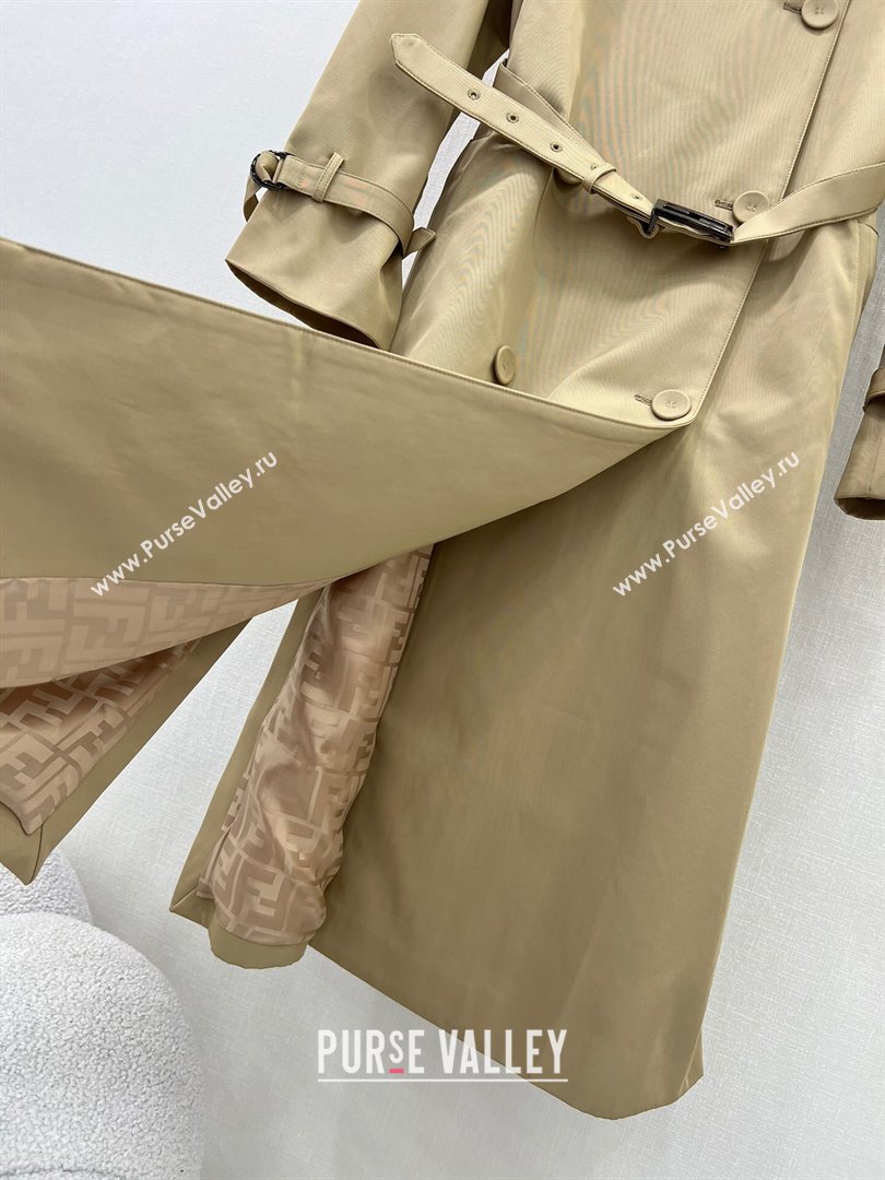 Burberry Trench Coat with Belt F91914 Khaki 2024 (Q-24091914)