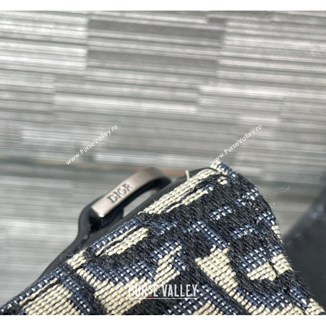 Dior Mens Lock Strap Clutch in Oblique Jacquard Canvas and Calfskin Black 2021 (XXG-21090702)