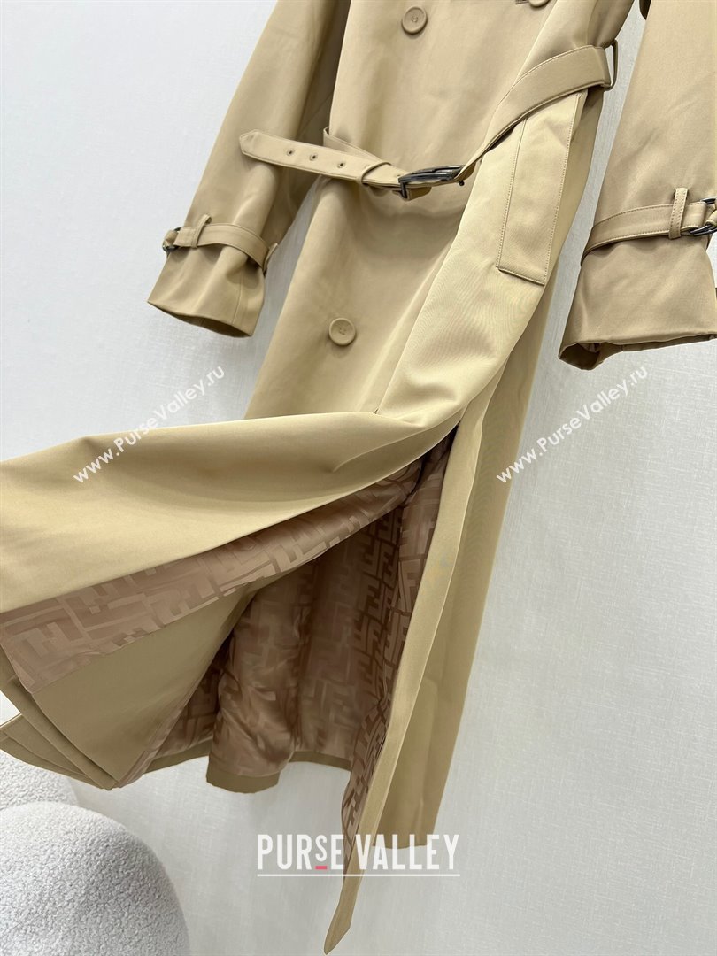 Burberry Trench Coat with Belt F91914 Khaki 2024 (Q-24091914)