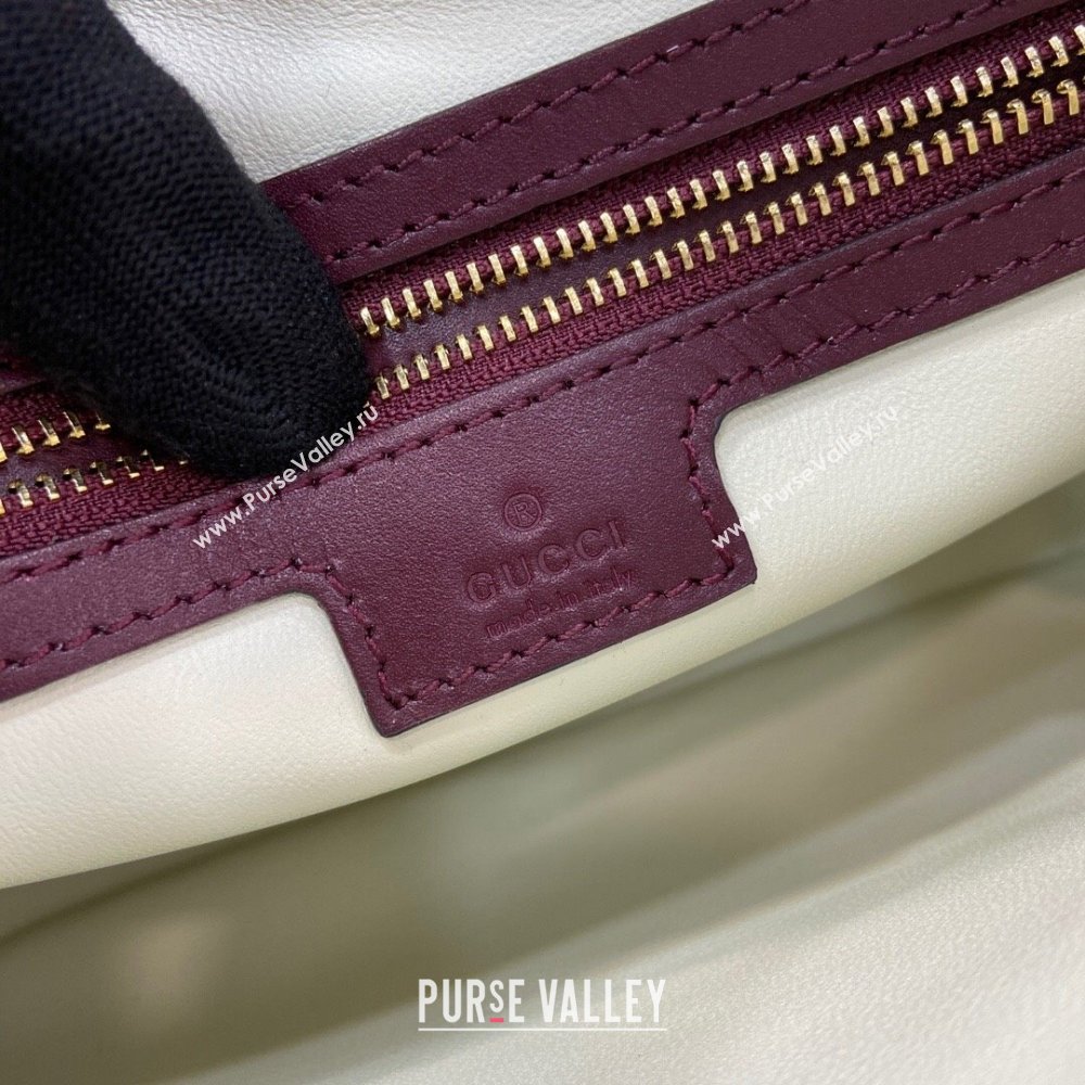 Gucci Jackie Small Shoulder Bag in Smooth Leather 782849 Burgundy 2024 (XLU-24041115)