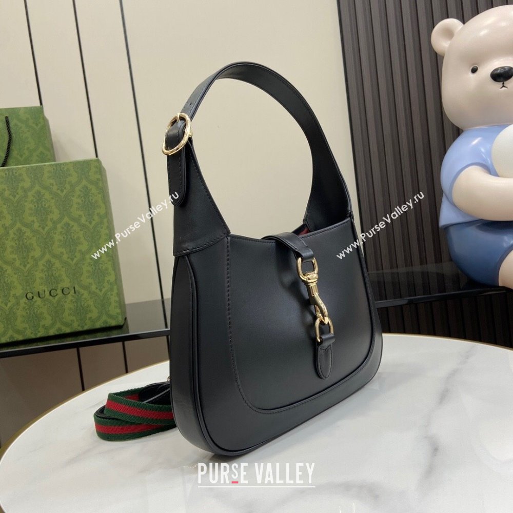 Gucci Jackie Small Shoulder Bag in Smooth Leather 782849 Black 2024 (XLU-24041118)