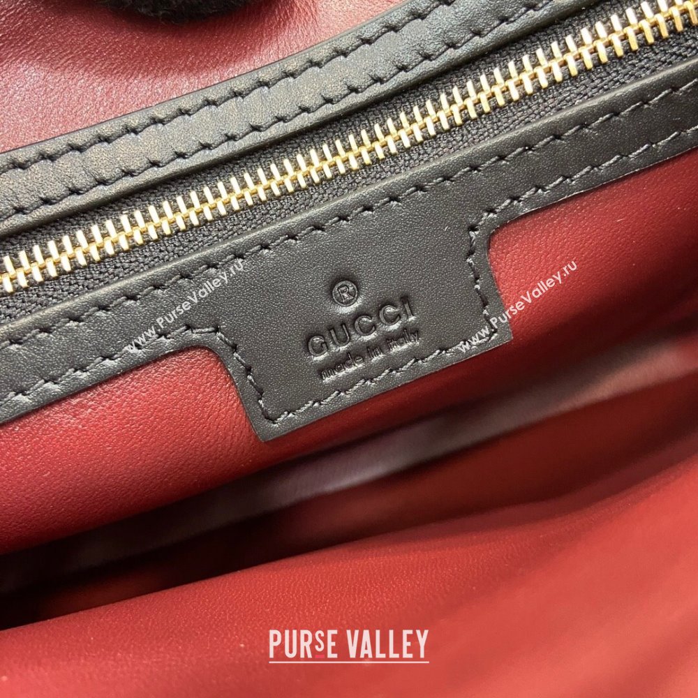 Gucci Jackie Small Shoulder Bag in Smooth Leather 782849 Black 2024 (XLU-24041118)