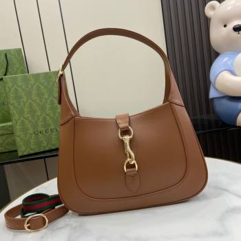 Gucci Jackie Small Shoulder Bag in Smooth Leather 782849 Brown 2024 (XLU-24041119)