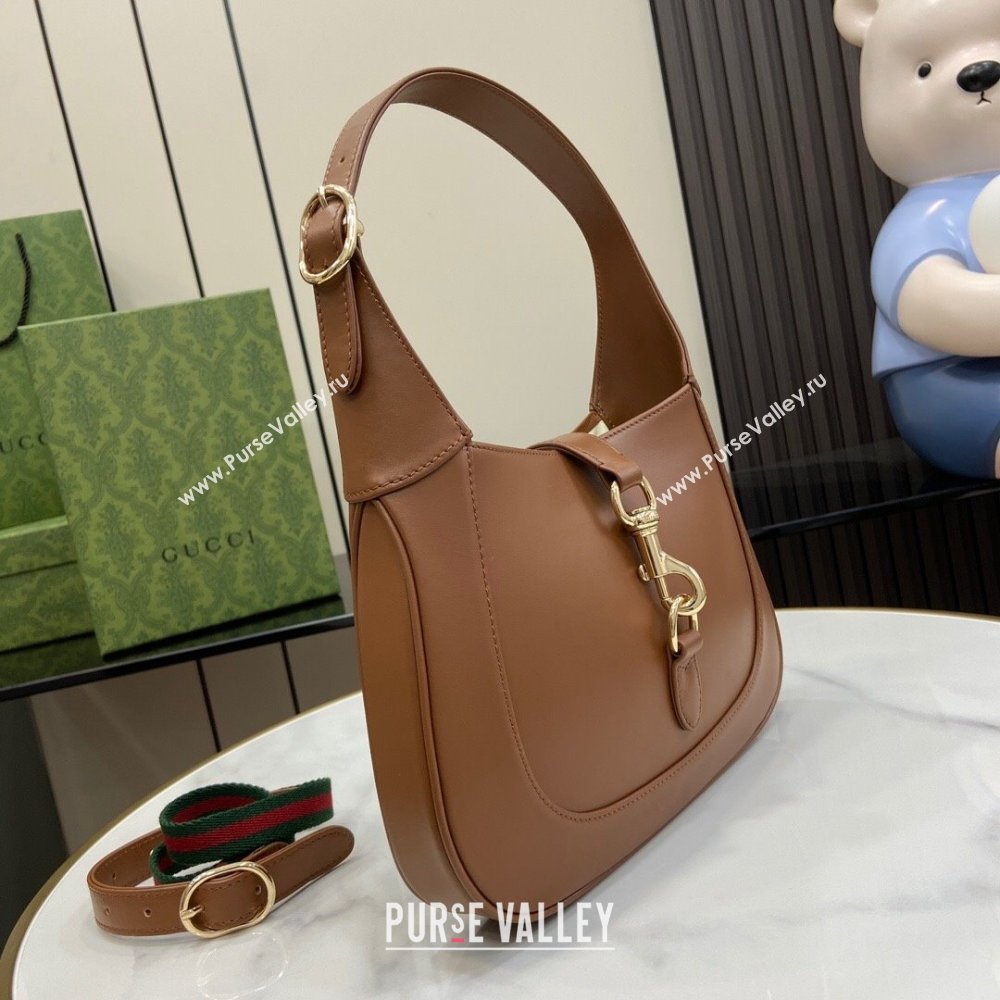 Gucci Jackie Small Shoulder Bag in Smooth Leather 782849 Brown 2024 (XLU-24041119)