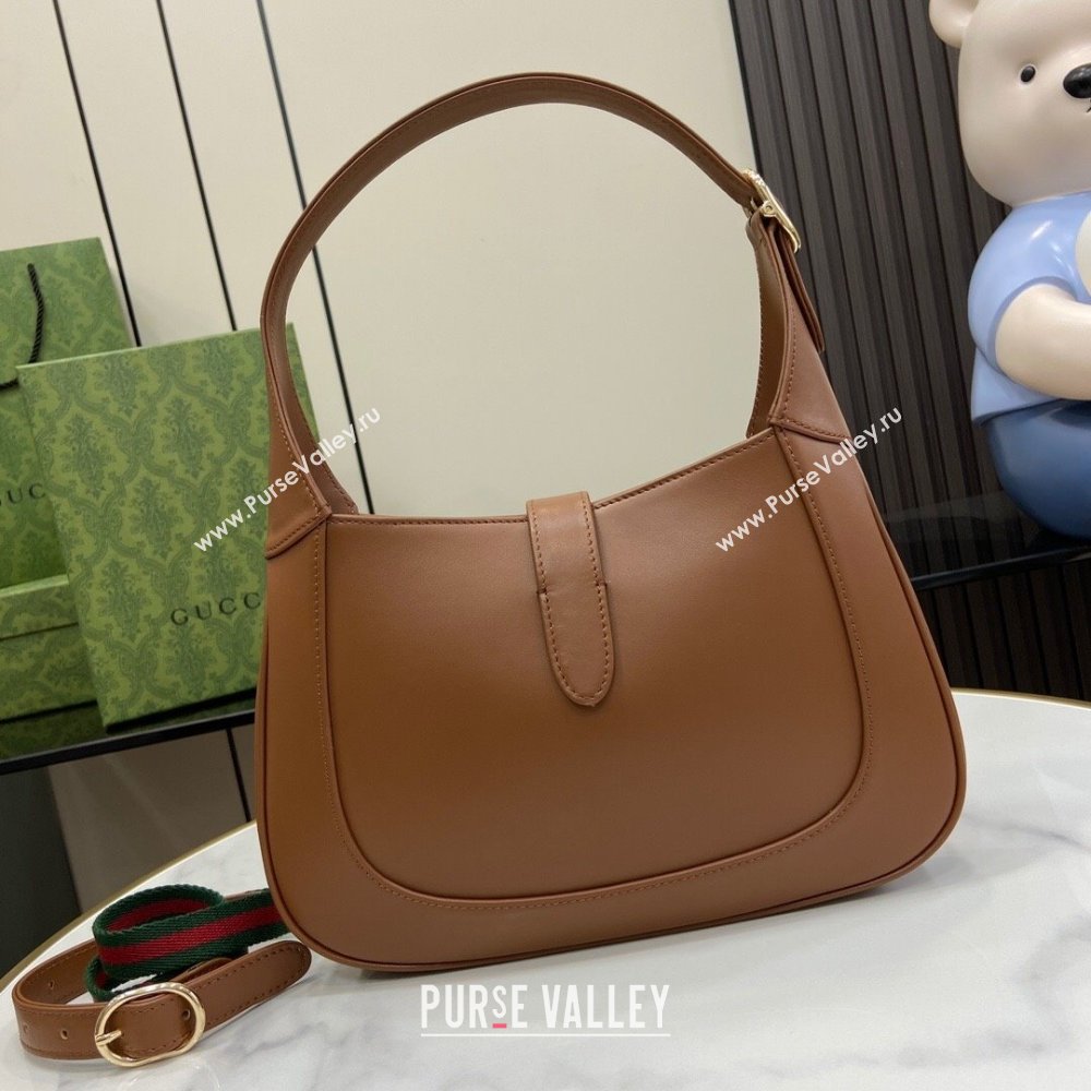 Gucci Jackie Small Shoulder Bag in Smooth Leather 782849 Brown 2024 (XLU-24041119)