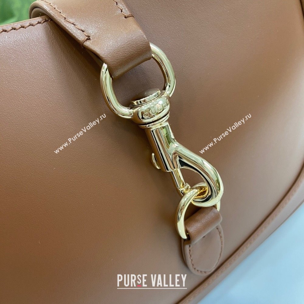 Gucci Jackie Small Shoulder Bag in Smooth Leather 782849 Brown 2024 (XLU-24041119)