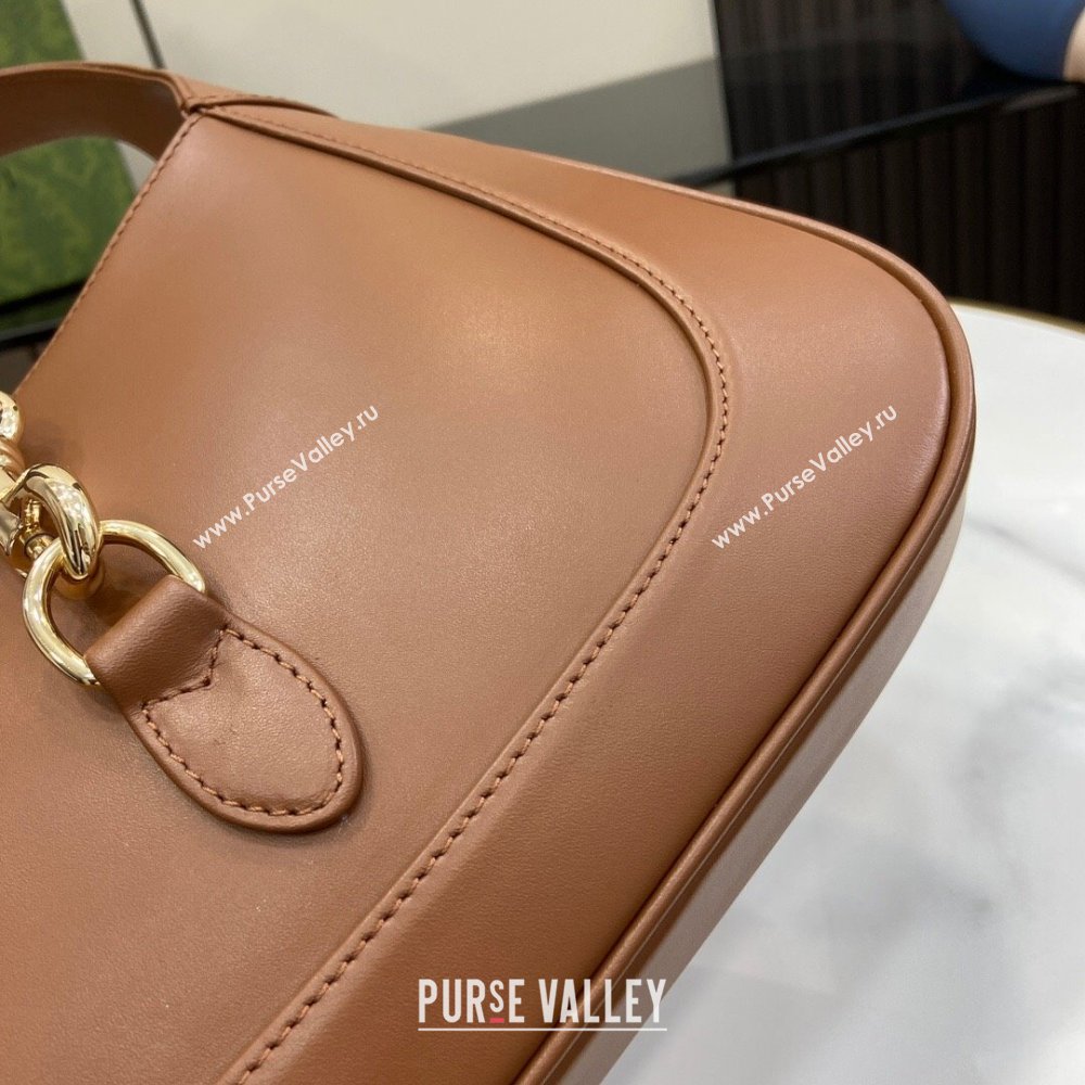 Gucci Jackie Small Shoulder Bag in Smooth Leather 782849 Brown 2024 (XLU-24041119)