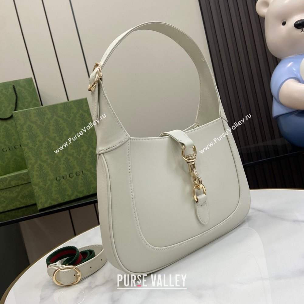 Gucci Jackie Small Shoulder Bag in Smooth Leather 782849 Ivory 2024 (XLU-24041120)