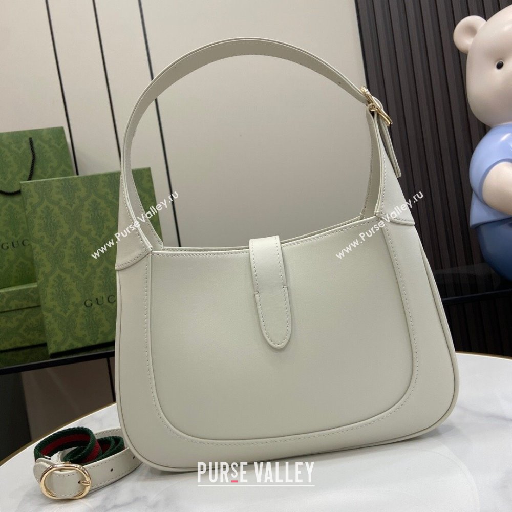 Gucci Jackie Small Shoulder Bag in Smooth Leather 782849 Ivory 2024 (XLU-24041120)