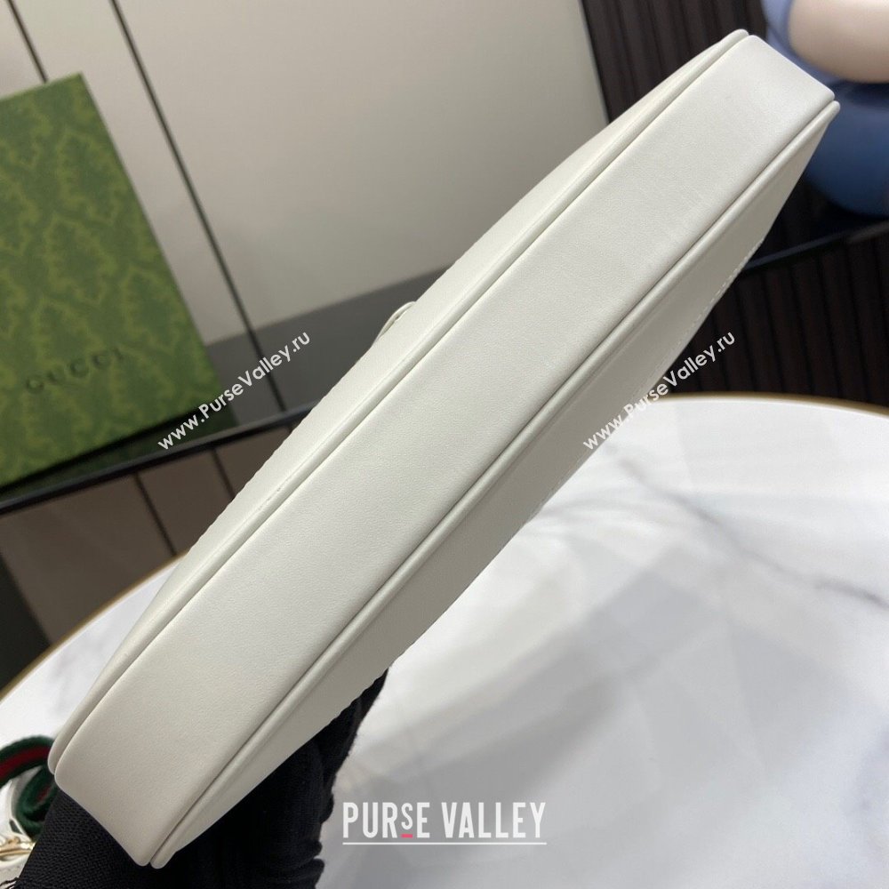 Gucci Jackie Small Shoulder Bag in Smooth Leather 782849 Ivory 2024 (XLU-24041120)