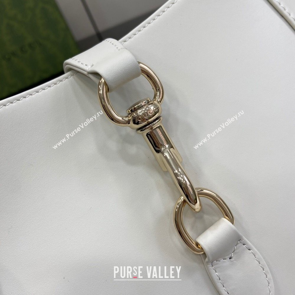 Gucci Jackie Small Shoulder Bag in Smooth Leather 782849 Ivory 2024 (XLU-24041120)