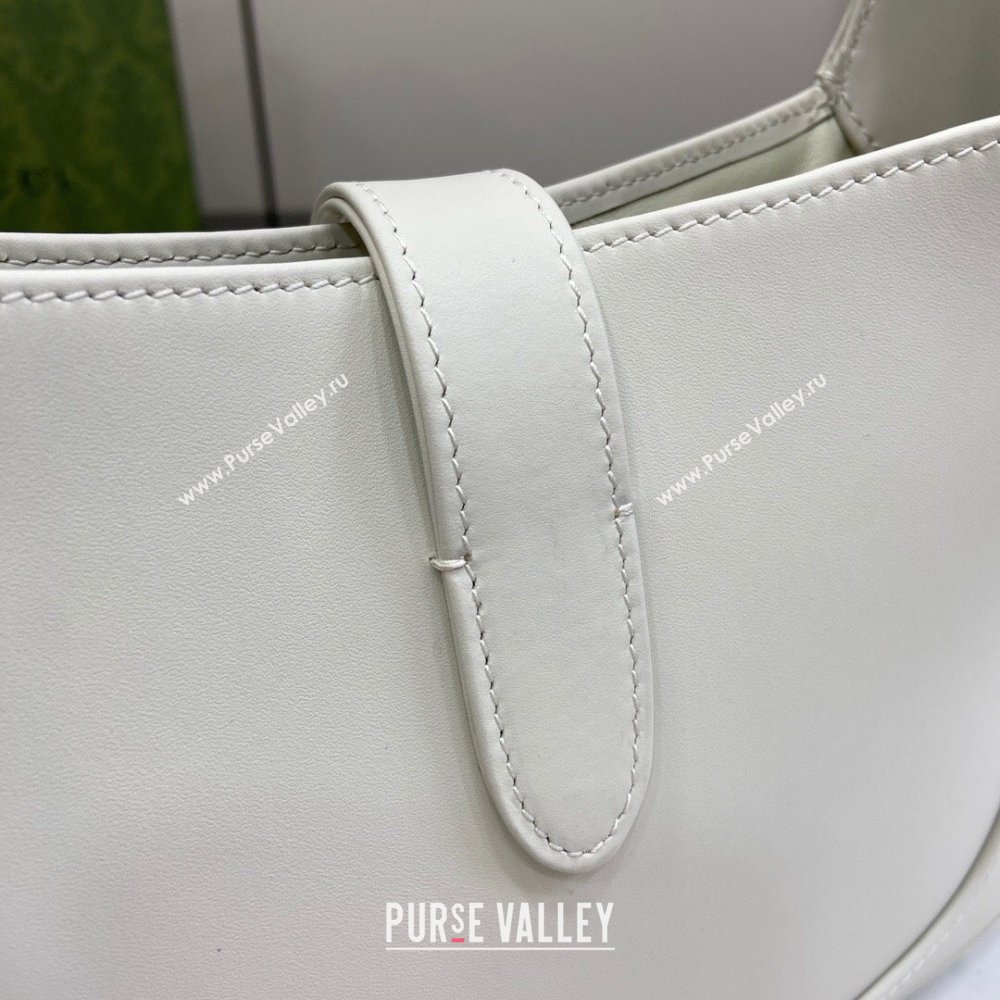 Gucci Jackie Small Shoulder Bag in Smooth Leather 782849 Ivory 2024 (XLU-24041120)