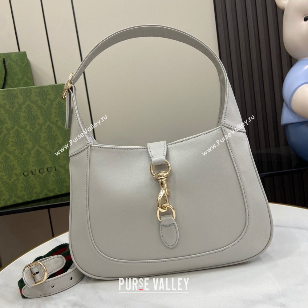 Gucci Jackie Small Shoulder Bag in Smooth Leather 782849 Grey 2024 (XLU-24041121)
