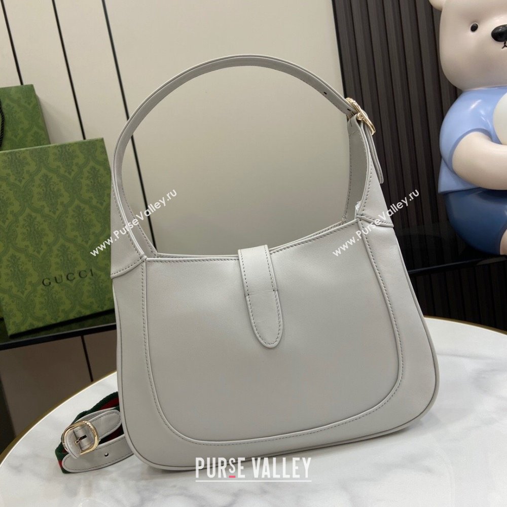 Gucci Jackie Small Shoulder Bag in Smooth Leather 782849 Grey 2024 (XLU-24041121)