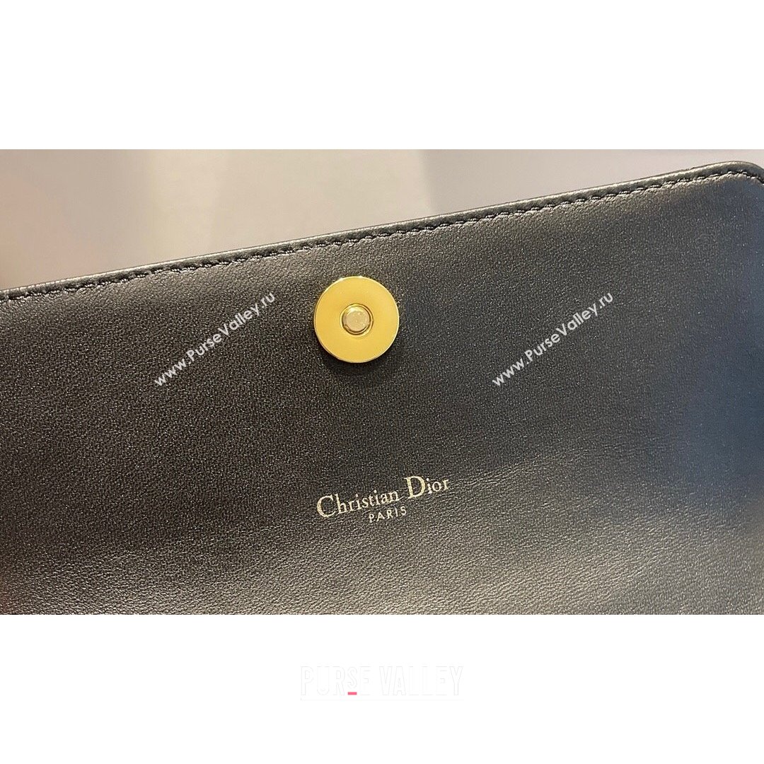 Dior Caro Belt Pouch with Chain in Black Supple Cannage Calfskin 2021 (XXG-21090706)